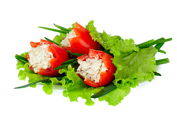 Image showing Tomatoes stuffed with meat