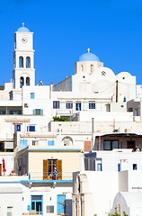 Image showing typical white architecture Adamas Milos Cyclades Greek Island Gr