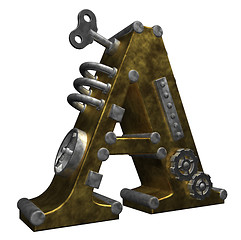 Image showing steampunk letter a