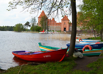 Image showing Trakai Castle most visited tourist place Lithuania 