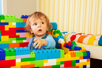 Image showing Kid playing construction