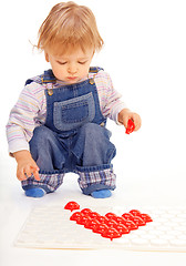 Image showing Assemble a mosaic in form of hearts