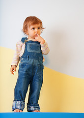 Image showing Thoughtful kid