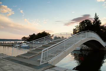 Image showing bridge over the canal in Crikvenica 