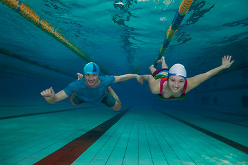 Image showing Underwater fun - couple