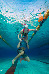 Image showing Couple having fun underwater