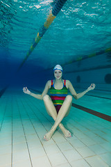 Image showing Underwater yoga