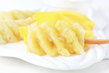 Image showing Pineapple on stick