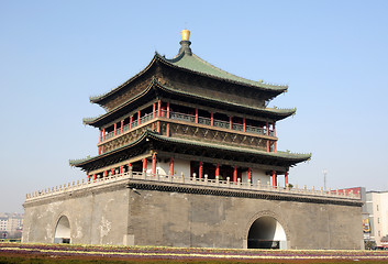 Image showing Bell Tower in Xian China
