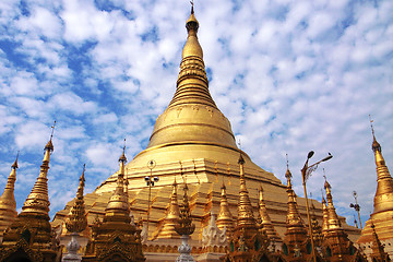 Image showing Golden towers in Myanmar