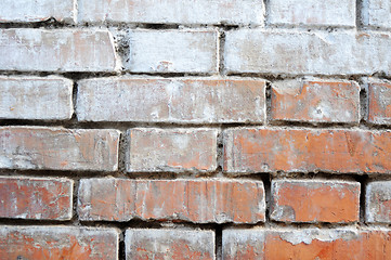 Image showing Old grunged brick wall