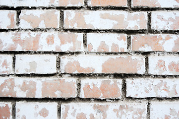 Image showing Old grunged brick wall