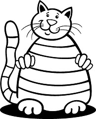 Image showing tabby cat for coloring