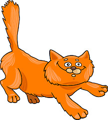 Image showing running red fluffy cat