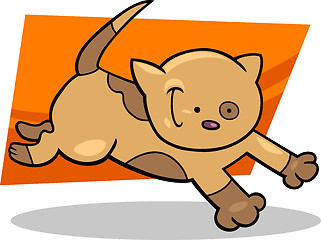 Image showing running spotted kitten