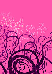 Image showing Pink and Purple Abstract Swirl Ornament
