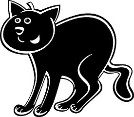 Image showing cartoon black cat