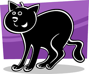 Image showing cartoon black cat