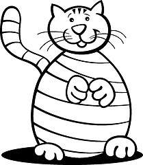Image showing tabby cat for coloring