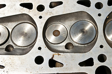 Image showing motor block with pistons