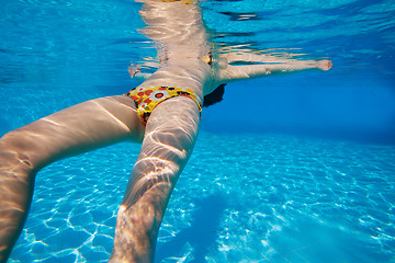 Image showing Female body underwater