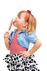 Image showing Taking pleasure of lollipop