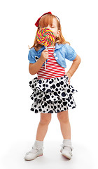 Image showing enjoying lollipop