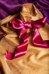 Image showing Ribbon, bow and fabric