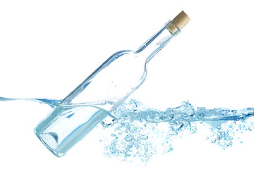 Image showing Bottle in the water