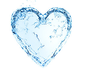 Image showing Heart made of water