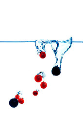 Image showing compote - currants berries in the water