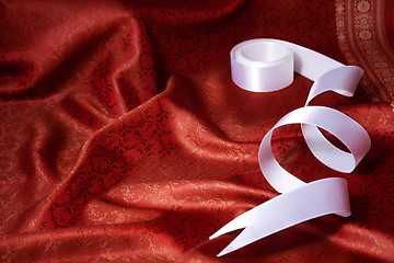 Image showing Ribbon and silk background