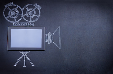 Image showing Tablet computer as movie camera