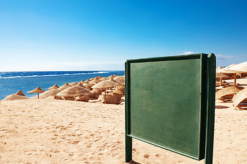 Image showing Billboard on the beach