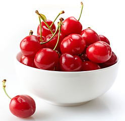 Image showing fresh red cherries