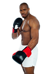 Image showing I am a boxer. Common face me