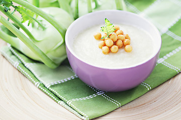 Image showing kohlrabi soup