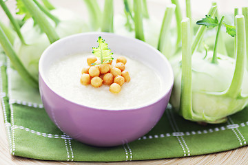 Image showing kohlrabi soup