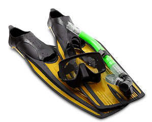 Image showing Mask, snorkel and flippers