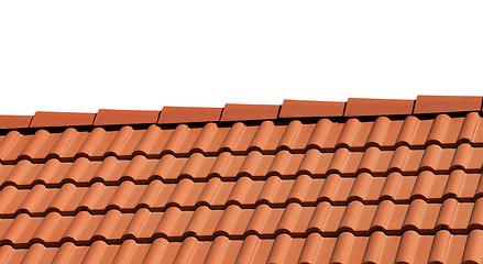 Image showing Roof tiles isolated on white background