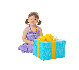 Image showing Child has received a big birthday gift