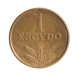 Image showing One escudo coin. Bank of Portuguese Republic