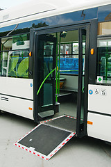 Image showing entrance to the modern city bus 