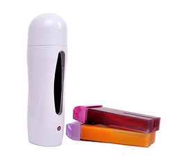 Image showing Depilatory Wax Heater and cartridges