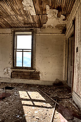 Image showing Interior abandoned house prairie