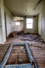 Image showing Interior abandoned house prairie