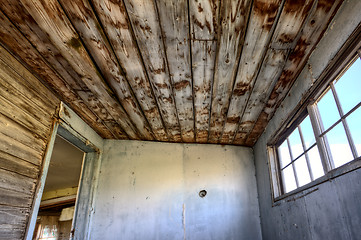 Image showing Interior abandoned house prairie