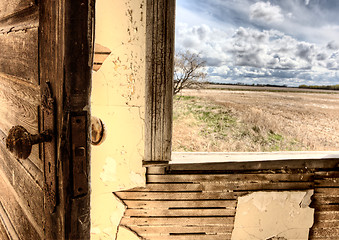 Image showing Interior abandoned house prairie