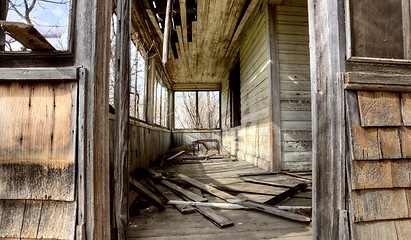 Image showing Interior abandoned house prairie