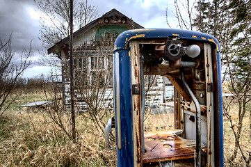 Image showing Old Vintage Gas Pump